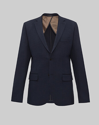 Marynarka męska reggello granatowy slim fit, BORGIO