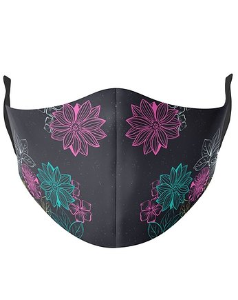 Maseczka 3-warstwowa wielorazowa DELIKATNE KWIATY, dirrtytown clothing