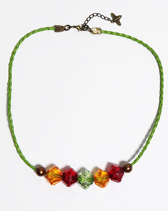 Naszyjnik - Kolorowy, zielony, czerwony, yenoo