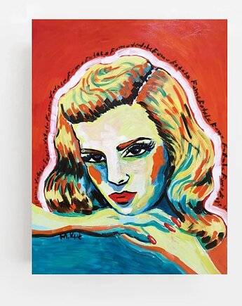 Obraz do salonu gilda rita hayworth, alice oil on canvas