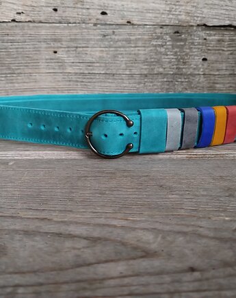 Pasek skórzny wykonany ręcznie., pracownia kala