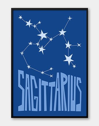 Plakat STRZELEC - SAGITTARIUS Znaki Zodiaku Gwiazdozbiór, Pracownia Och Art