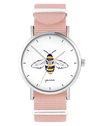 Zegarek - Pszczoła - brzoskwiniowy róż, yenoo