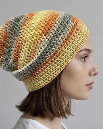 Czapka wiosenna przejściowa cienka bawełniana all season S/M, splotomaniaa