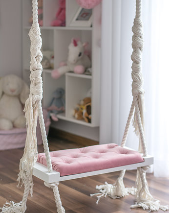 Stylowa huśtawka LARGE 70CM na linach dla dzieci, OhSwing