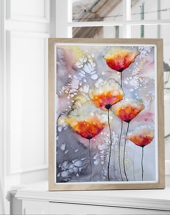 Oryginalna akwarela. Łąka 30x40cm, Malgorzata Domanska