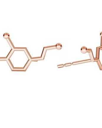Kolczyki DOPAMINA- różowe złoto, ISSI Jewelry
