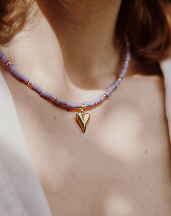 Naszyjnik Lila z sercem, Okruszek Biżuteria