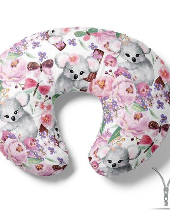 Poduszka rogal do karmienia Koala w kwiatach, Baby Love Decor