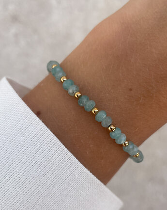 Bransoletka na gumce jadeit błękitny, Bring Biżuteria