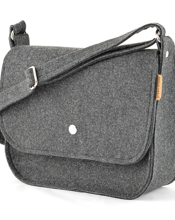 Listonoszka Grafit Minimalizm z guziczkiem, Green Sheep