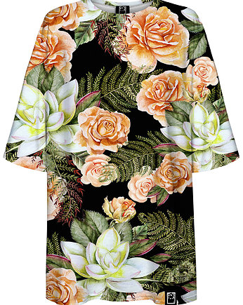 DR.CROW T-shirt Damski Oversize Lilies, DrCrow