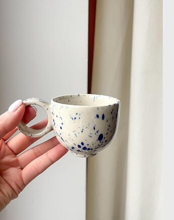 Filiżanka espresso 60ml [kobaltowe ciapki] retro vintage, FORMY PROSTE