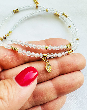 CRYSTAL DAY- Naszyjnik z topazów, choker, Anemon Atelier