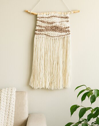 Tkanina ścienna w stylu boho, Woven Wonders Studio
