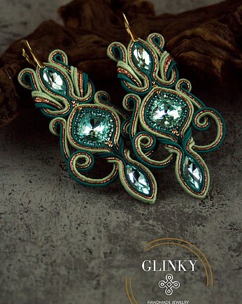 Kolczyki sutasz ażurowe, GLINKY jewelry Aneta Glinka