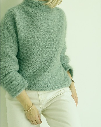 Sweter Kukoma w miętowym kolorze, MonDu