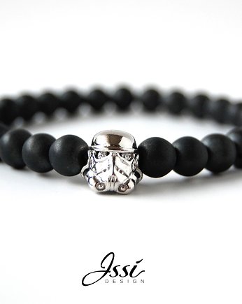 Bransoletka męska SZTURMOWIEC-hematyt szary mat, ISSI Jewelry