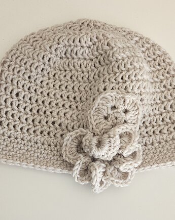 Czapka retro z wełny, Las i Łąka