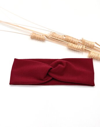 Opaska z dzianiny Bordo, wu handmade