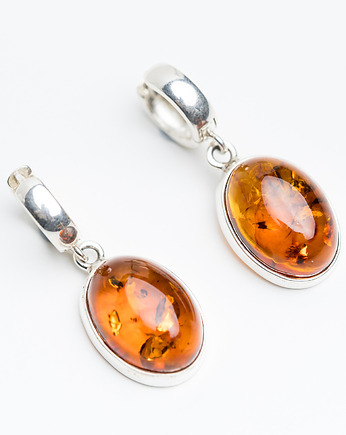Eleganckie Kolczyki Bursztyn Bałtycki Srebro 925, AmberMal