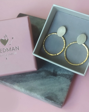 Kolczyki PABLO G, srebro 925 pokryte 24K złotem, Friedman Jewelry