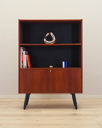 Regał tekowy, duński design, lata 60, produkcja: Dania, Przetwory design