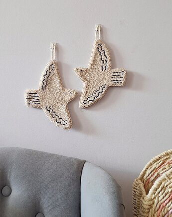 Minimalistyczne ptaki na ścianę w stylu skandynawskim, Nataly Atelier