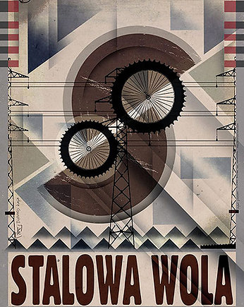 Plakat Stalowa Wola (R. Kaja) 98x68 cm, OKAZJE - Prezent na Rocznice ślubu