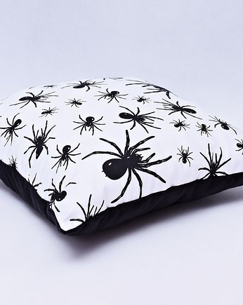 Poduszka w pająki z pająkami czarna, Uszyciuch