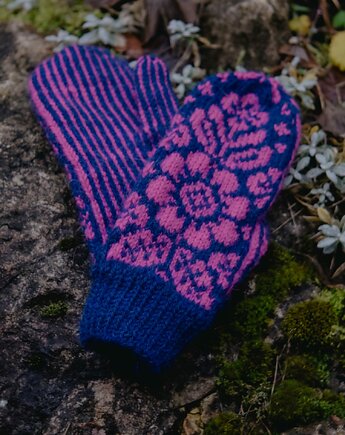 Rękawiczki flower z alpaką, moHer