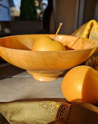 Średniej wielkości misa z drewna wiśni., Fairytalewood