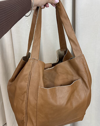 Skórzana torba Rebeca Camel, SOLO moda