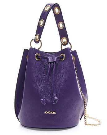 Torebka skórzana - worek (6671), BOSCCOLO