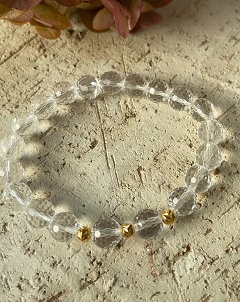 Bransoletka kryształ górski- srebro 925 pozłacane, Coccola JEWELLERY