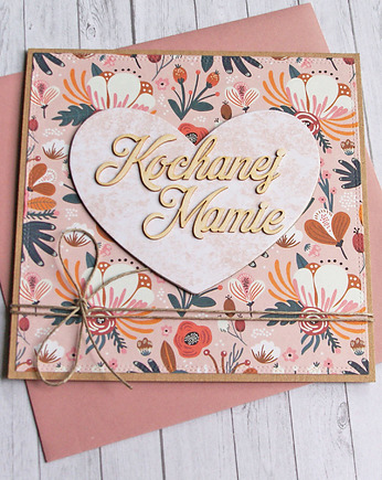 Dla Mamy : kartka handmade : kwiaty, kaktusia