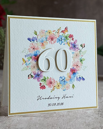 Personalizowana kartka na 60 urodziny, BH 35, Anna Art and Crafts