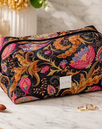 Kosmetyczka kuferek duża saszetka wodoodporna etui organizer paisley, Uszyciuch