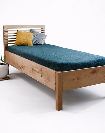 Dębowe łóżko pojedyncze drewniane - BD1, PatRei