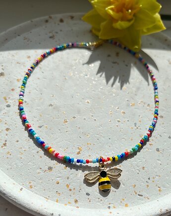 Kolorowy choker z pszczołą, Luna by Sisters