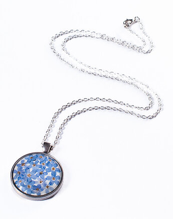 Okrągły naszyjnik z niezapominajkami, So Jewelry
