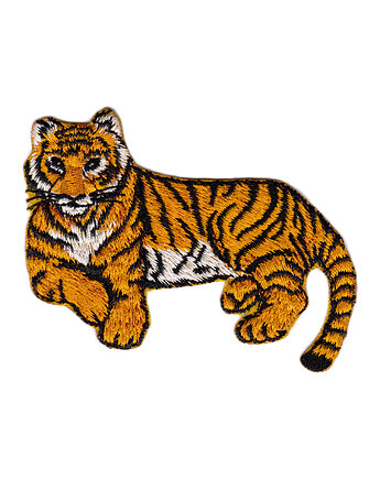 Naszywka naprasowanka TYGRYS termo haft 8,8x7cm, Wyszywane