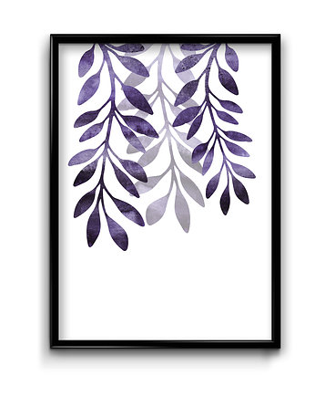 Plakat Fioletowe Liście, Bury Lis
