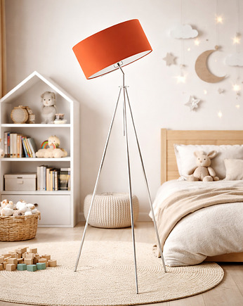 Lampa podłogowa na trójnogu do pokoju dziecka MALMO KIDS z regulowanym kloszem, LYSNE