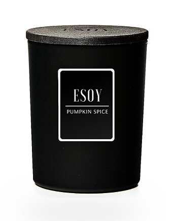 ŚWIECA SOJOWA PUMPKIN SPICE 200 ml - jesień i przytulność / czarna, ESOY
