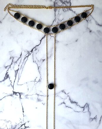 Łańcuszek na ciało Chic Choker  Elegance - onyks, AFRODITTE COLLECTION