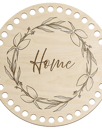 Baza Okrągła 20cm do Koszyka Spód Dno Podstawa Drewniana do Szydełkowania, smxdsgn