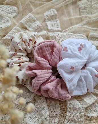 Zestaw 3 scrunchie, maka design