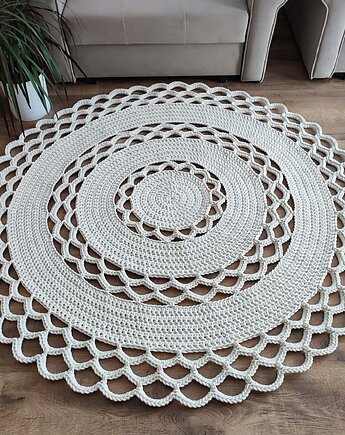 Dywan szydełkowy okrągły ze sznurka 150cm, MISZ MASZ Dorota Tyszko