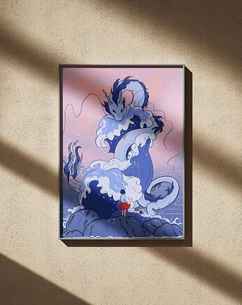 Plakat "Smok  Ryujin", Kioko Illustration